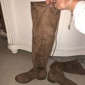 Suede over the knee boots